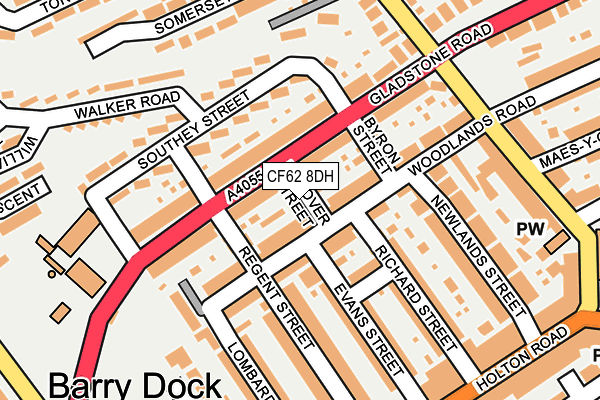 CF62 8DH map - OS OpenMap – Local (Ordnance Survey)