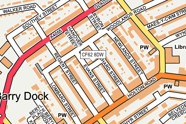 CF62 8DW map - OS OpenMap – Local (Ordnance Survey)