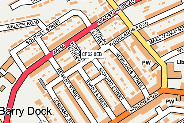 CF62 8EB map - OS OpenMap – Local (Ordnance Survey)