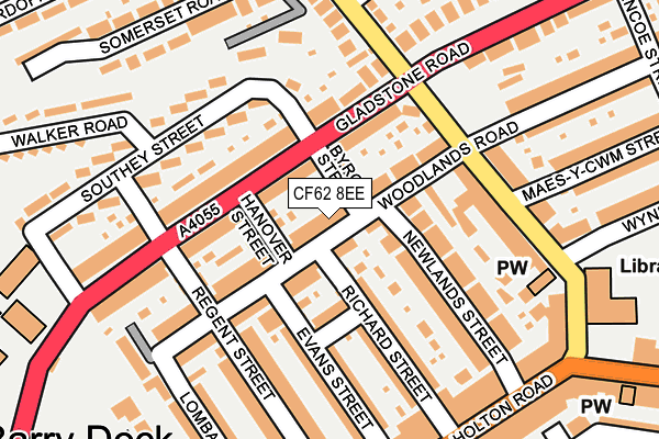 CF62 8EE map - OS OpenMap – Local (Ordnance Survey)