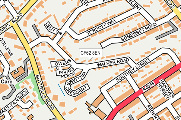 CF62 8EN map - OS OpenMap – Local (Ordnance Survey)