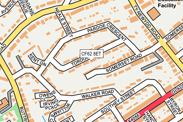 CF62 8ET map - OS OpenMap – Local (Ordnance Survey)