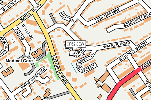 CF62 8EW map - OS OpenMap – Local (Ordnance Survey)