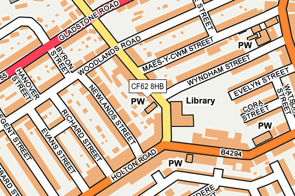 CF62 8HB map - OS OpenMap – Local (Ordnance Survey)