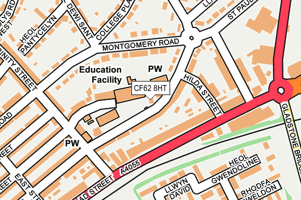 CF62 8HT map - OS OpenMap – Local (Ordnance Survey)