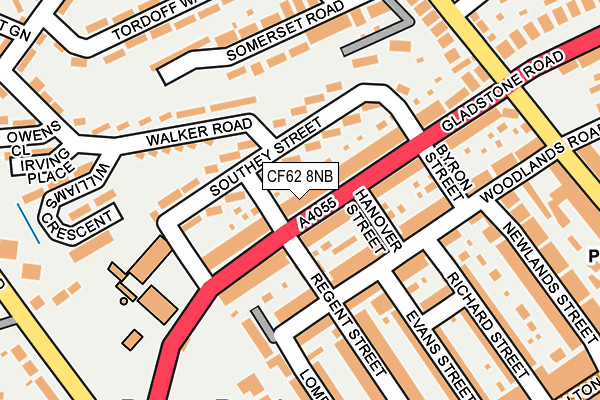 CF62 8NB map - OS OpenMap – Local (Ordnance Survey)
