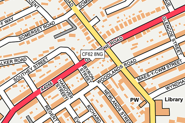 CF62 8NG map - OS OpenMap – Local (Ordnance Survey)