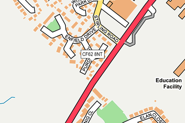 CF62 8NT map - OS OpenMap – Local (Ordnance Survey)