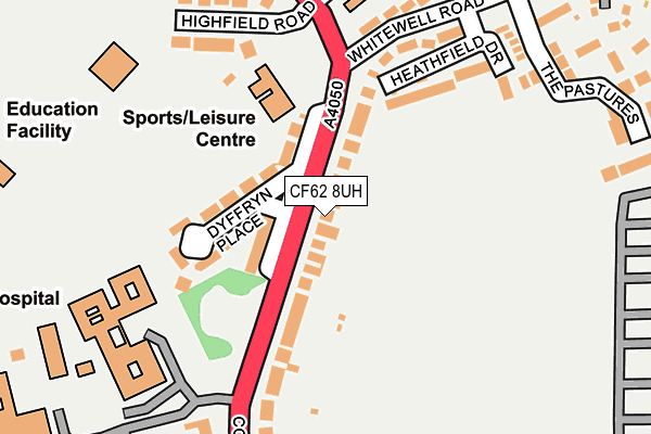 CF62 8UH map - OS OpenMap – Local (Ordnance Survey)