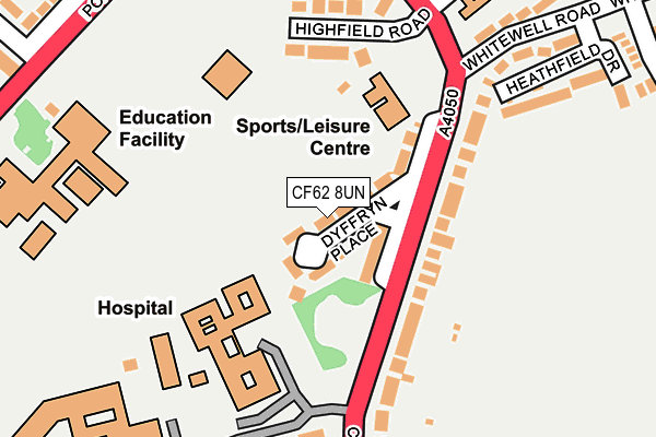 CF62 8UN map - OS OpenMap – Local (Ordnance Survey)