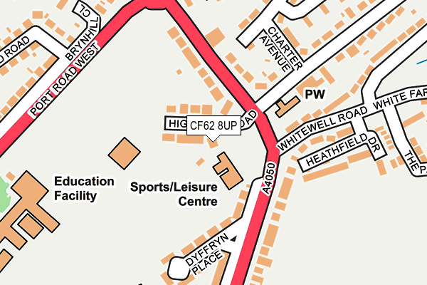 CF62 8UP map - OS OpenMap – Local (Ordnance Survey)