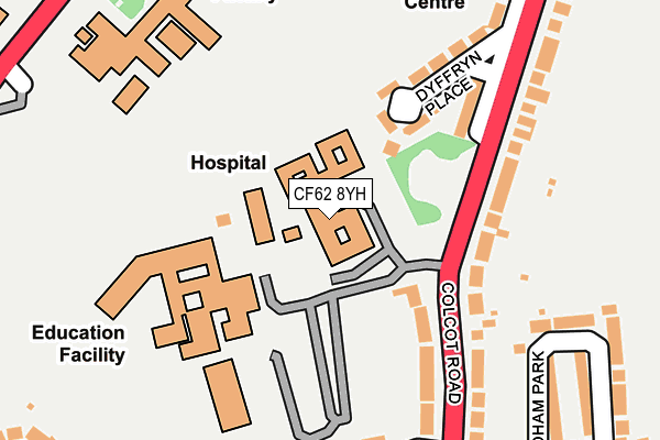 CF62 8YH map - OS OpenMap – Local (Ordnance Survey)