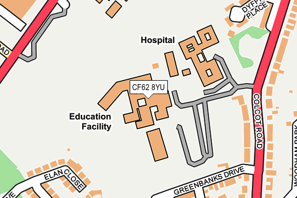 CF62 8YU map - OS OpenMap – Local (Ordnance Survey)