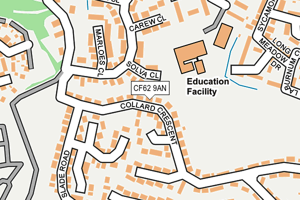 CF62 9AN map - OS OpenMap – Local (Ordnance Survey)