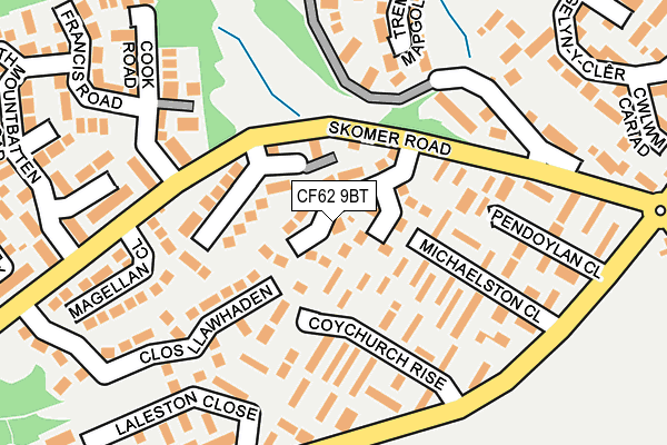 CF62 9BT map - OS OpenMap – Local (Ordnance Survey)