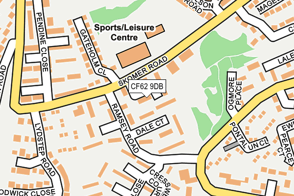 CF62 9DB map - OS OpenMap – Local (Ordnance Survey)