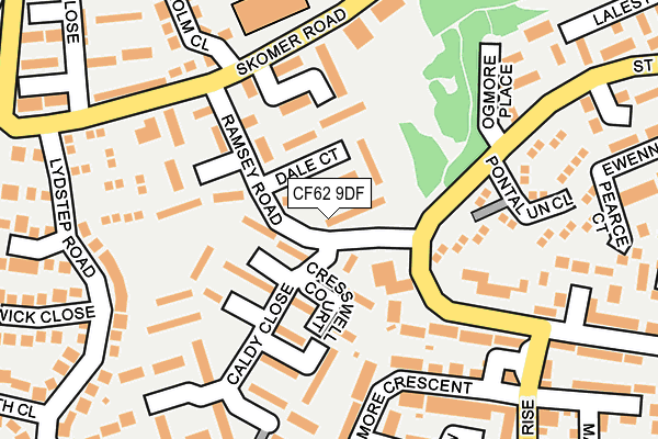 CF62 9DF map - OS OpenMap – Local (Ordnance Survey)