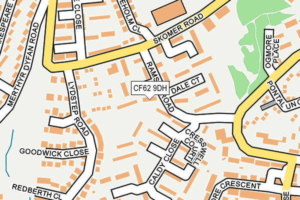 CF62 9DH map - OS OpenMap – Local (Ordnance Survey)