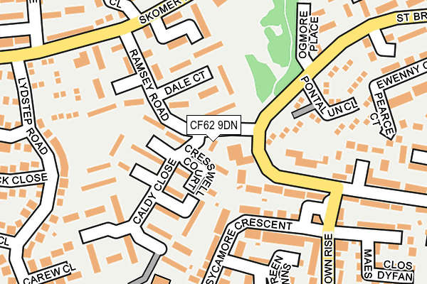 CF62 9DN map - OS OpenMap – Local (Ordnance Survey)