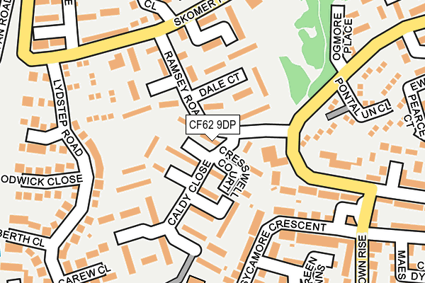 CF62 9DP map - OS OpenMap – Local (Ordnance Survey)