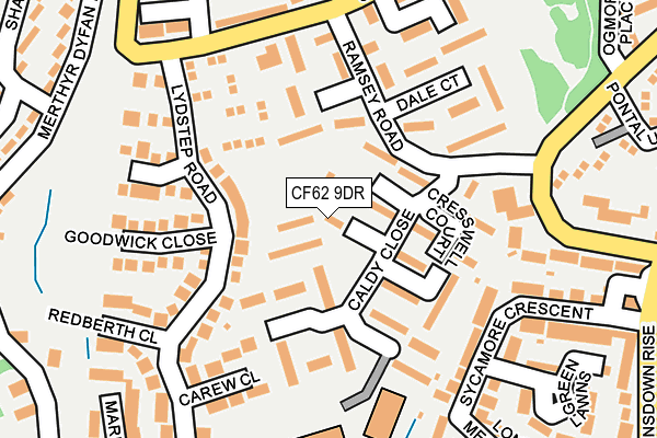 CF62 9DR map - OS OpenMap – Local (Ordnance Survey)