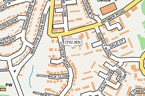 CF62 9EN map - OS OpenMap – Local (Ordnance Survey)