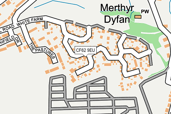 CF62 9EU map - OS OpenMap – Local (Ordnance Survey)