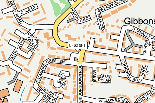 CF62 9FT map - OS OpenMap – Local (Ordnance Survey)