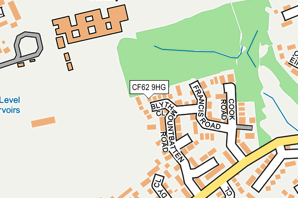 CF62 9HG map - OS OpenMap – Local (Ordnance Survey)