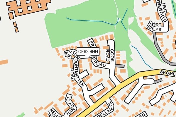 CF62 9HH map - OS OpenMap – Local (Ordnance Survey)