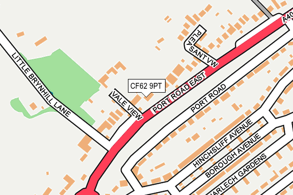 CF62 9PT map - OS OpenMap – Local (Ordnance Survey)