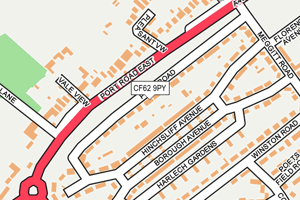 CF62 9PY map - OS OpenMap – Local (Ordnance Survey)