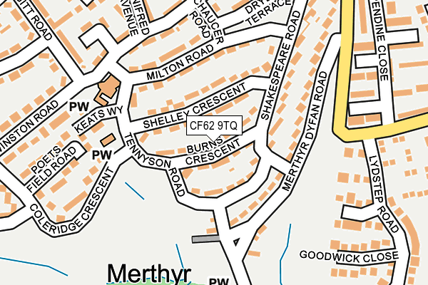 CF62 9TQ map - OS OpenMap – Local (Ordnance Survey)