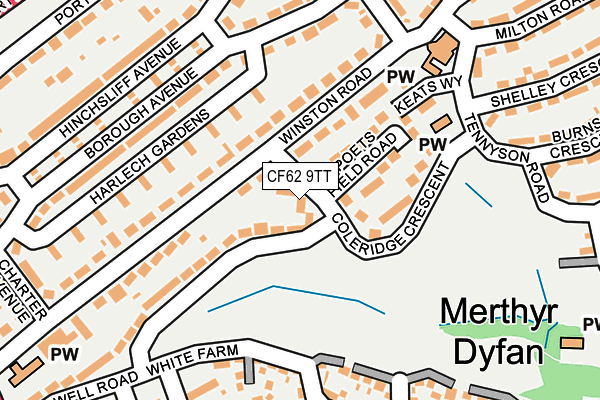 CF62 9TT map - OS OpenMap – Local (Ordnance Survey)