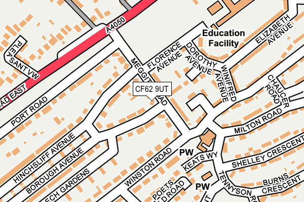 CF62 9UT map - OS OpenMap – Local (Ordnance Survey)