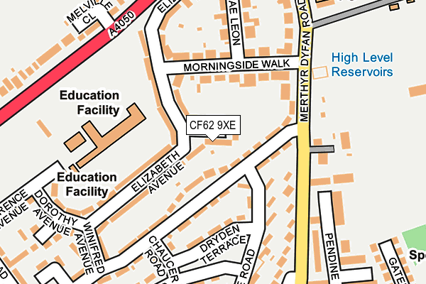 CF62 9XE map - OS OpenMap – Local (Ordnance Survey)