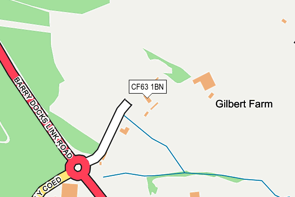 CF63 1BN map - OS OpenMap – Local (Ordnance Survey)