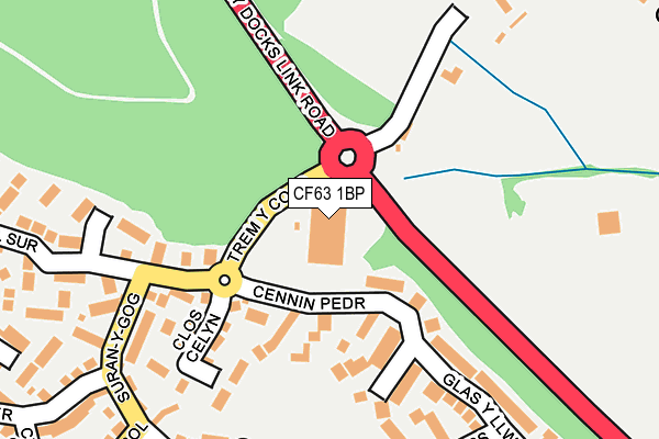 CF63 1BP map - OS OpenMap – Local (Ordnance Survey)