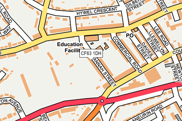 CF63 1DH map - OS OpenMap – Local (Ordnance Survey)