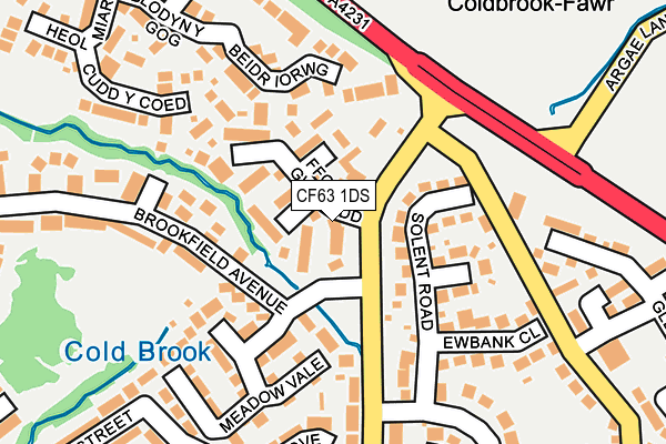 CF63 1DS map - OS OpenMap – Local (Ordnance Survey)