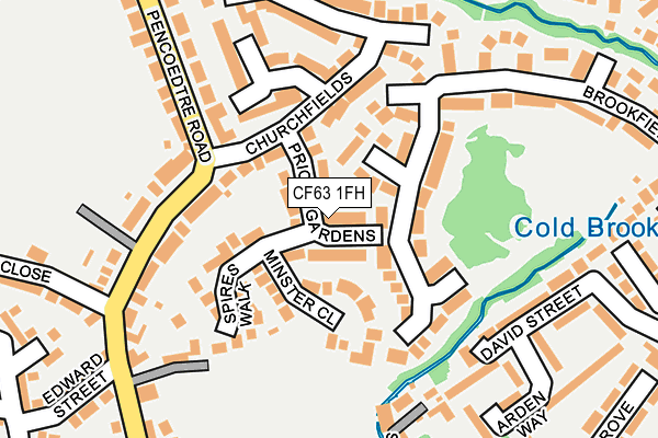 CF63 1FH map - OS OpenMap – Local (Ordnance Survey)