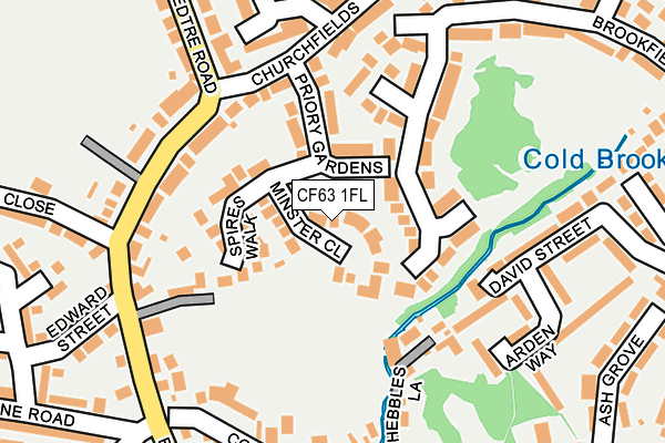 CF63 1FL map - OS OpenMap – Local (Ordnance Survey)