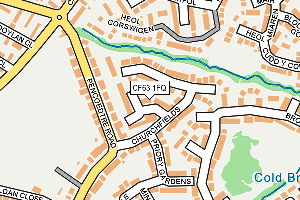 CF63 1FQ map - OS OpenMap – Local (Ordnance Survey)