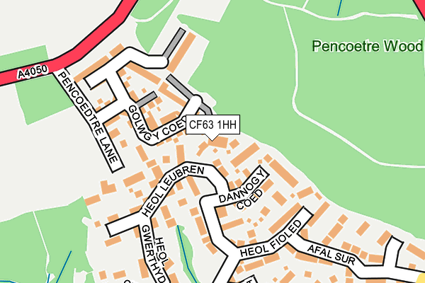 CF63 1HH map - OS OpenMap – Local (Ordnance Survey)