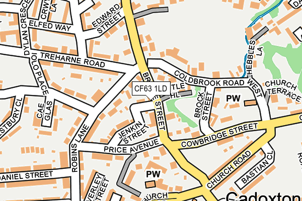 CF63 1LD map - OS OpenMap – Local (Ordnance Survey)