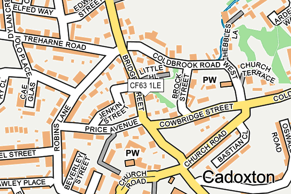 CF63 1LE map - OS OpenMap – Local (Ordnance Survey)