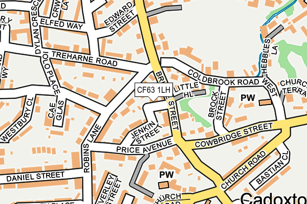 CF63 1LH map - OS OpenMap – Local (Ordnance Survey)