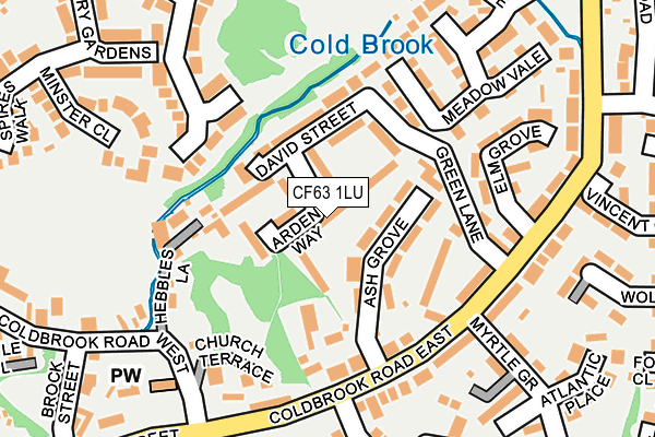 CF63 1LU map - OS OpenMap – Local (Ordnance Survey)