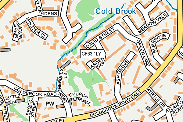 CF63 1LY map - OS OpenMap – Local (Ordnance Survey)