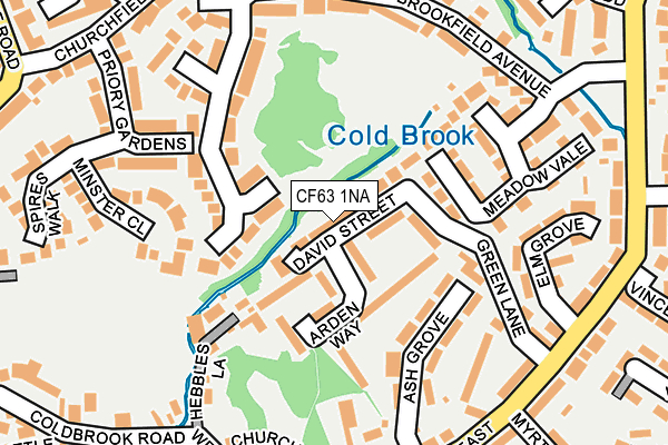 CF63 1NA map - OS OpenMap – Local (Ordnance Survey)